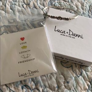 Luca + Danni silver Claddagh bangle bracelet
